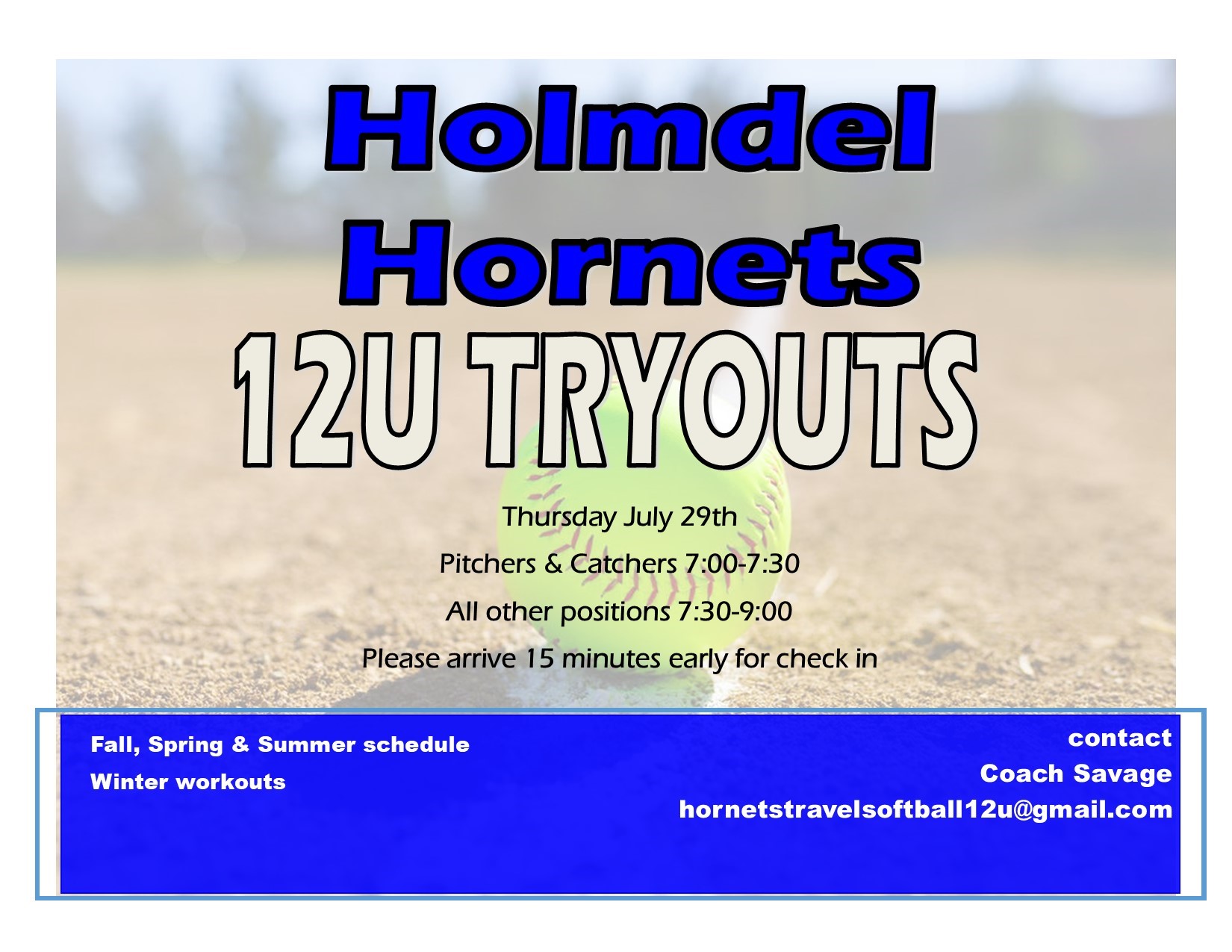 12U Tryout Flyer 12U Tryout Flyer